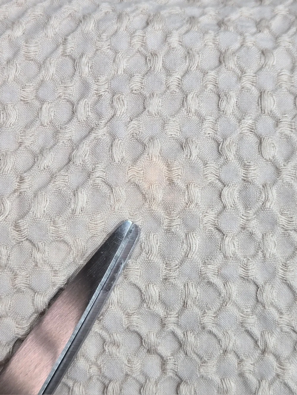 QUINCE Organic Luxe Honeycomb Duvet Cover Set King/Cal King Sand 0603